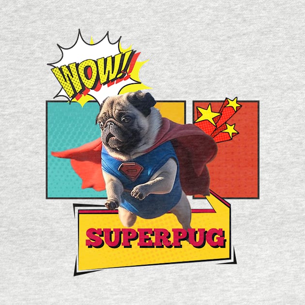 Super Pug, Hero Shirt by ChristianFaithWear